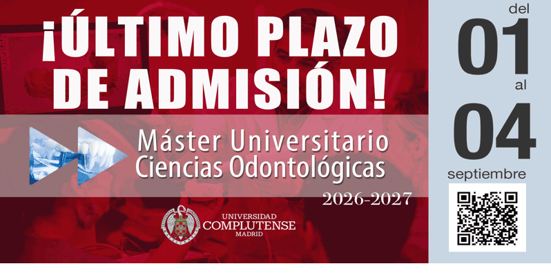 3º Plazo Máster Ciencias Odontológicas